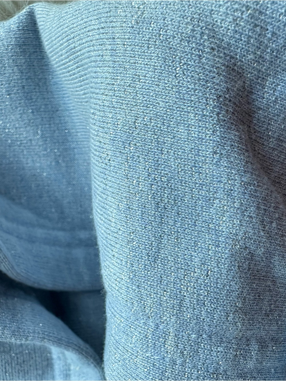 Something Navy Sophia Light Blue Lace-Up Hoodie with Tassels and shimmer - Picture 12 of 13